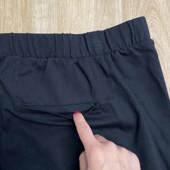 AVA & VIV PULL ON PANTS FRONT SEAM SPLIT HEM HIGH RISE STRETCH SIZE 1X BLACK - Picture 8 of 12